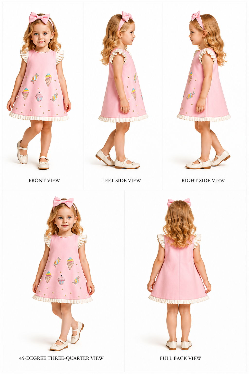 Pre Order: Cute Candy Embroidered Dress