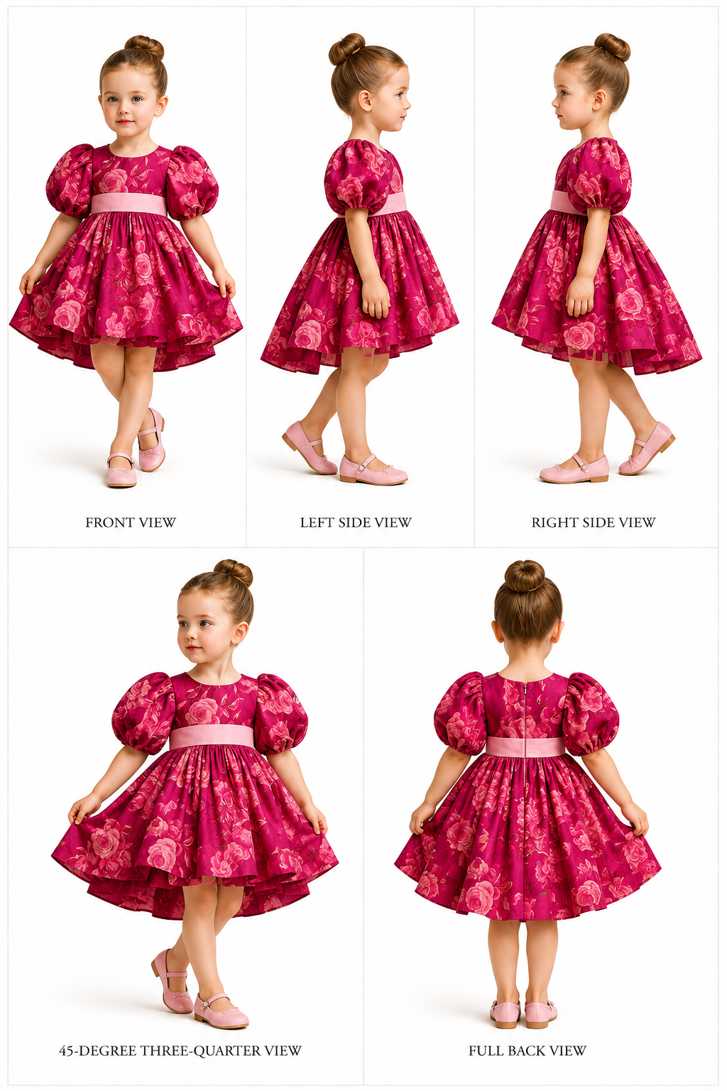 Pre Order: Floral Balloon Sleeves Dress