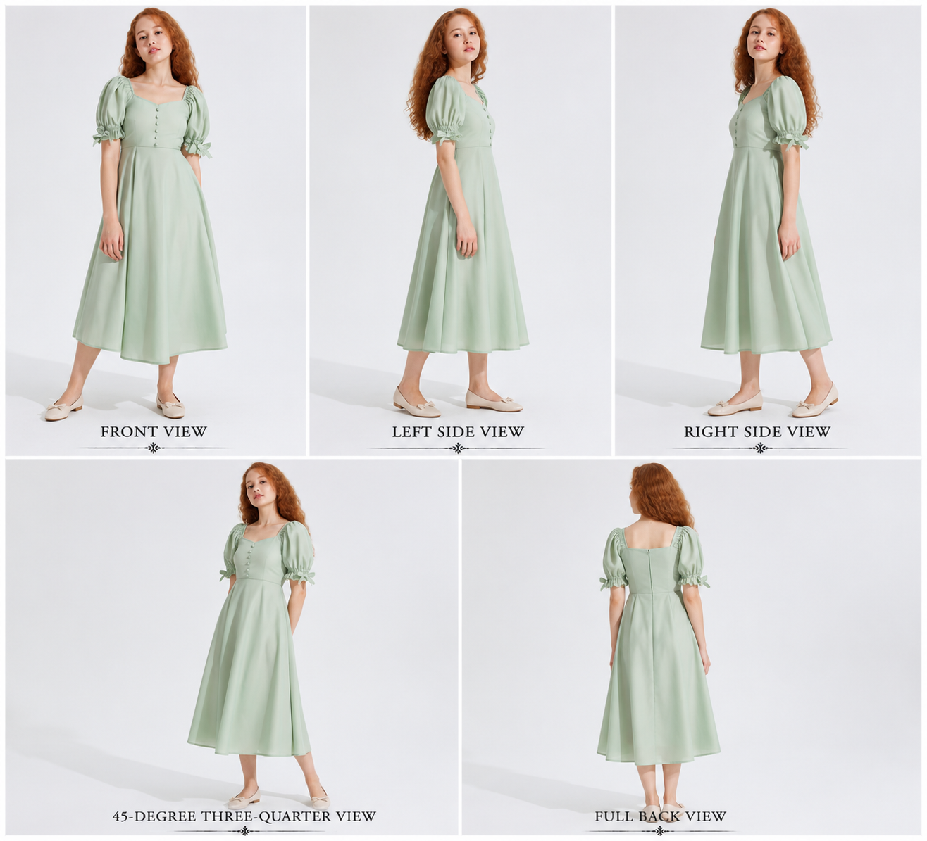 Pre Order: Grace Light Green Cotton Dress