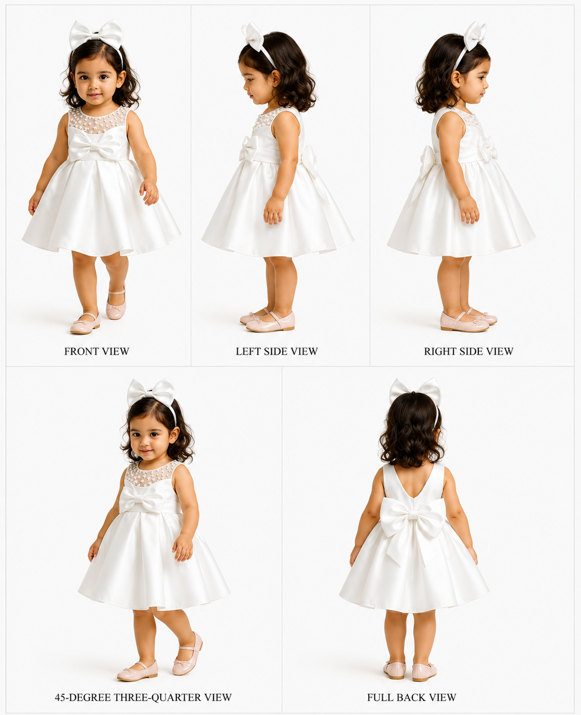 Pre Order: Fayon White Satin Dress