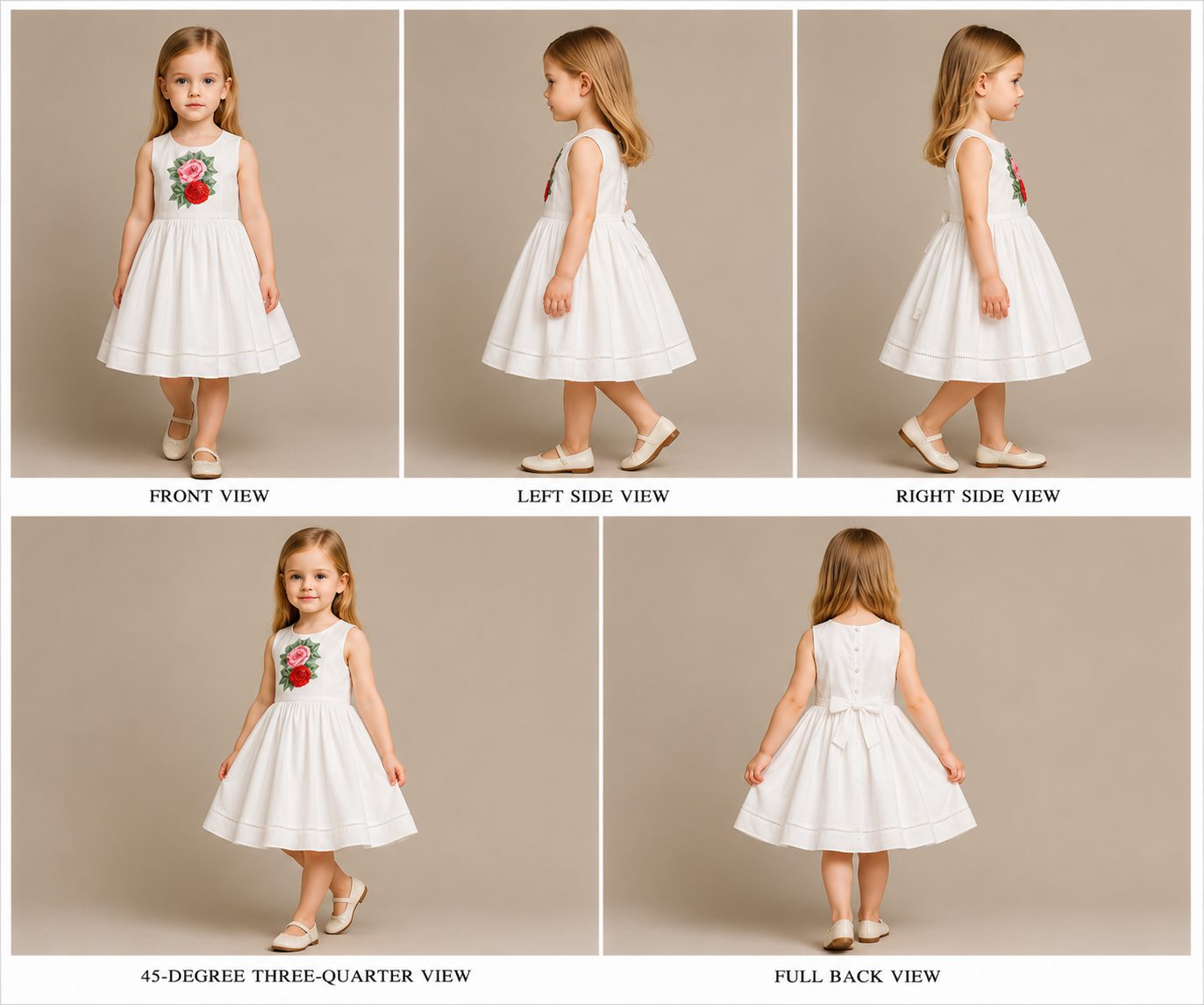 Pre Order: Floral Embroidered White Dress