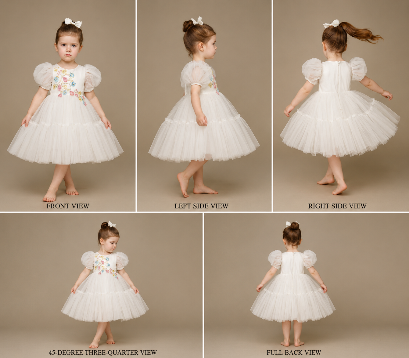 Pre Order: White Net Frilly Dress