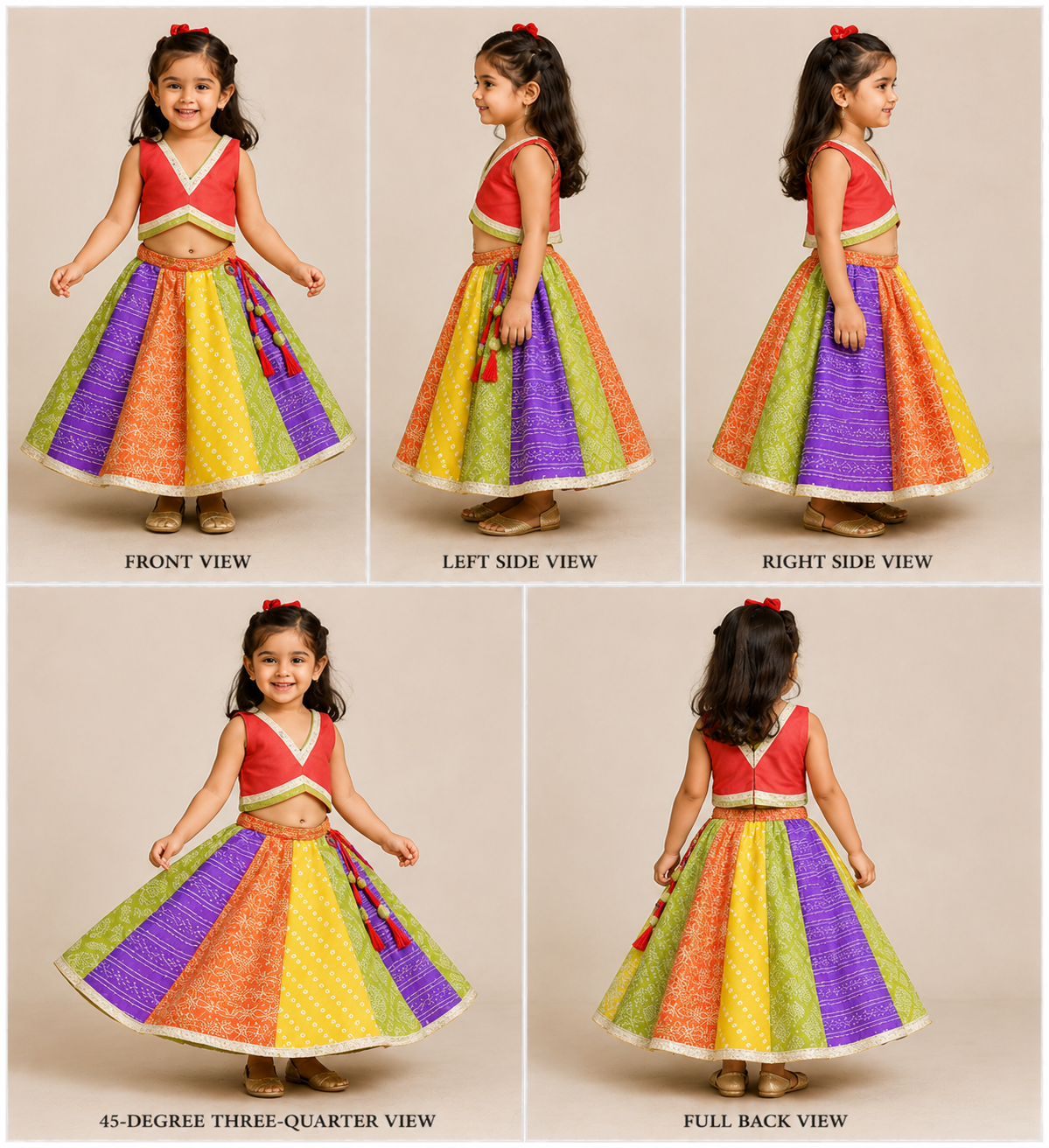 Pre Order: Faux Mirror Lace Work Top And Lehenga