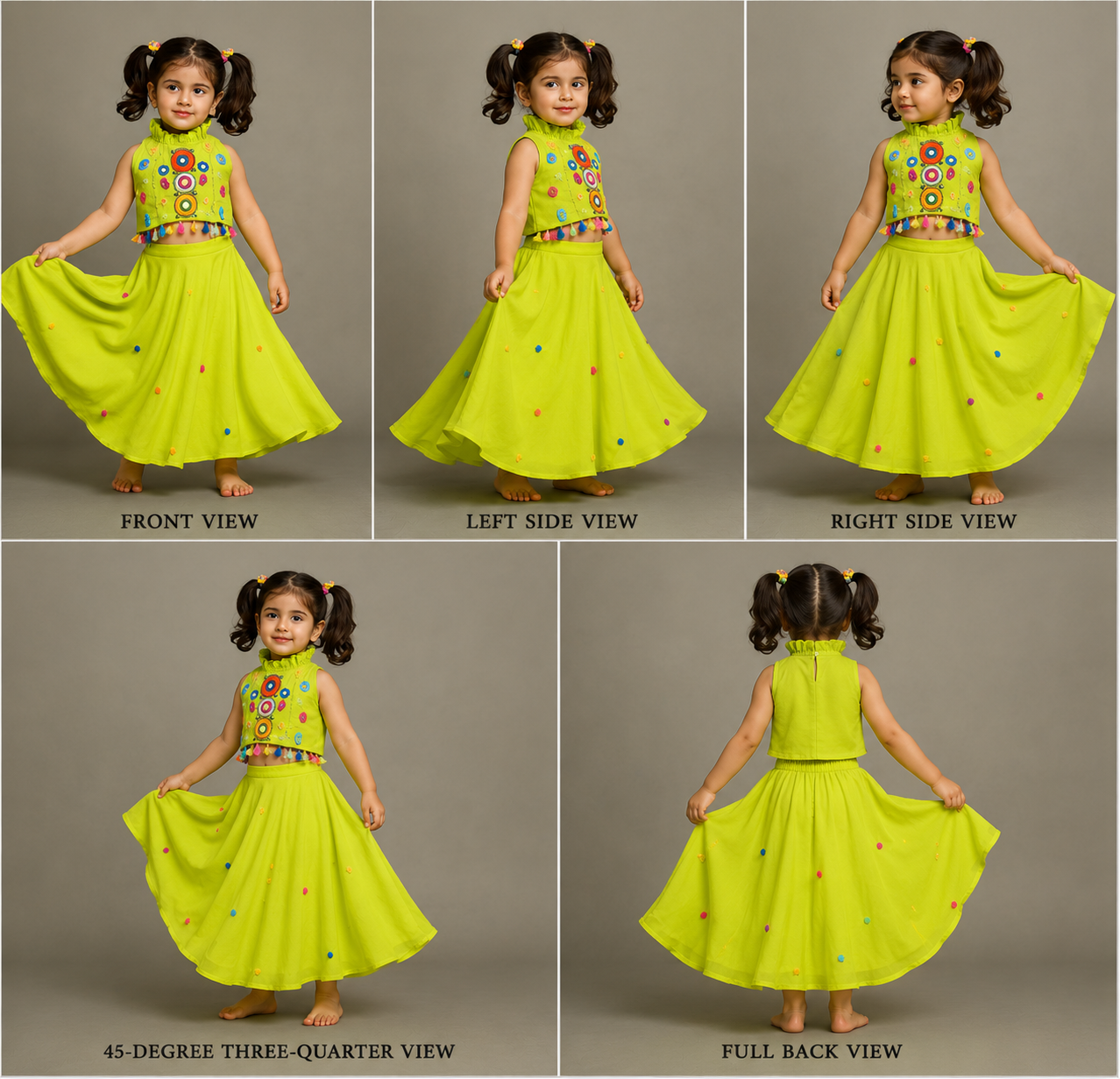 Pre Order: Stunning Ethnic Embroidered Sleeveless Top With Lehenga