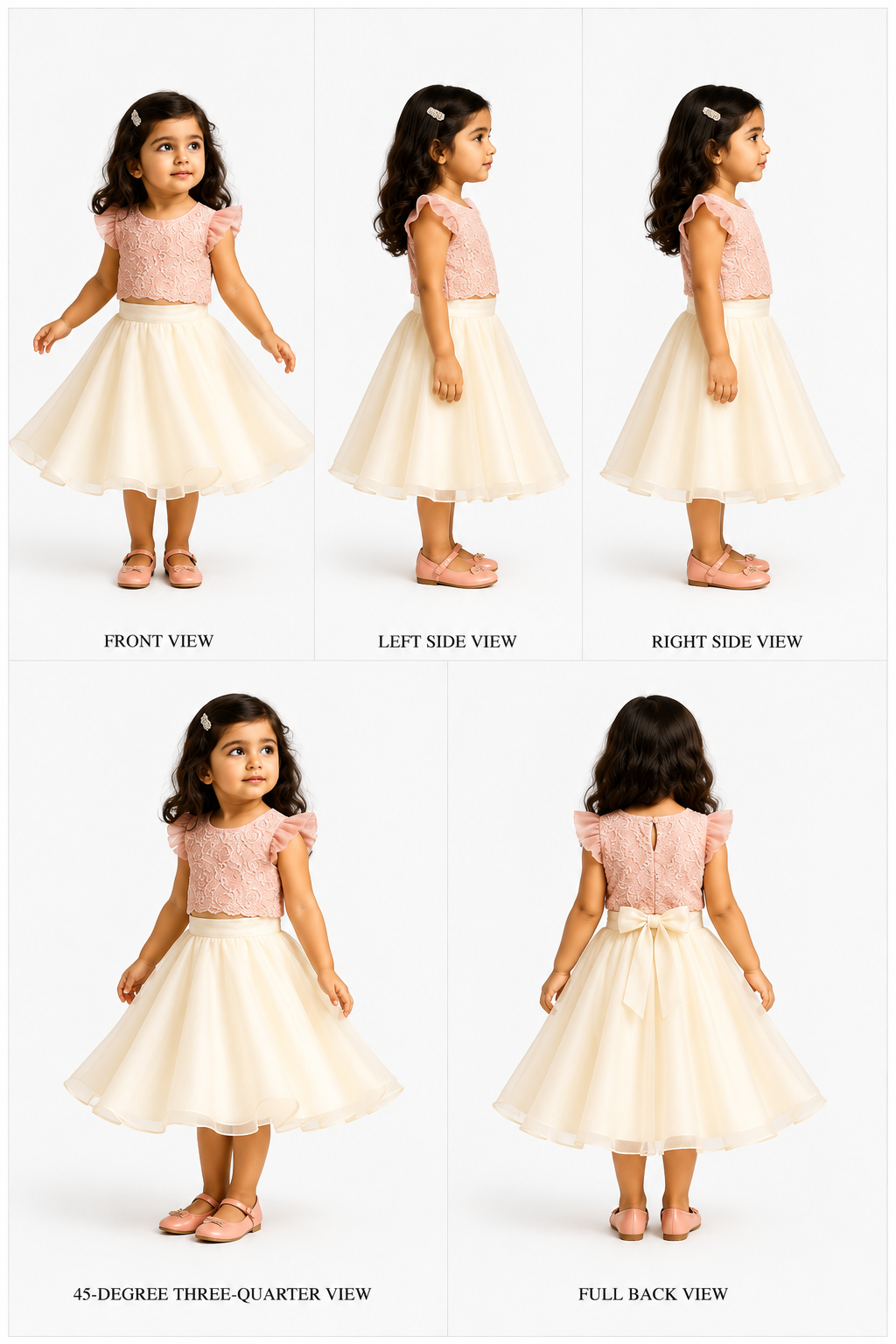Pre Order: Pink Pearl Top And Lehenga