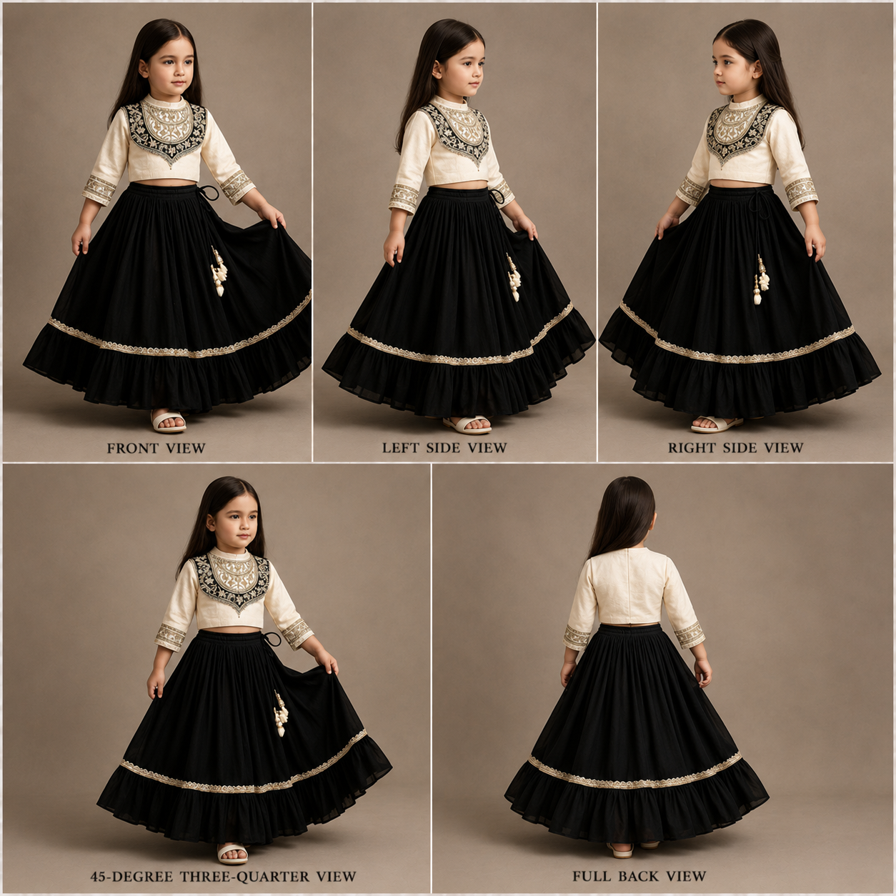 Pre Order: Exquisite Floral Embroidered Top With Lehenga And Dupatta