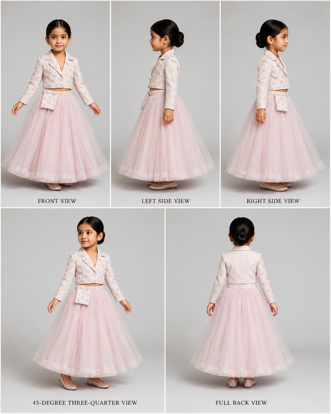 Pre Order: Pastel Strappy Top With Embellished Jacket And Lehenga