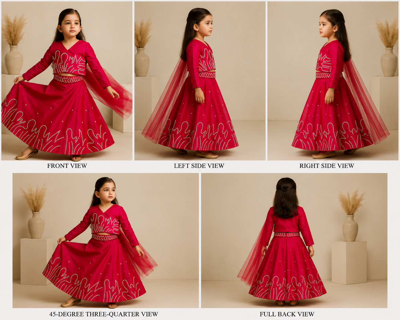 Pre Order:  Back Bow Enhanced Top With lehenga