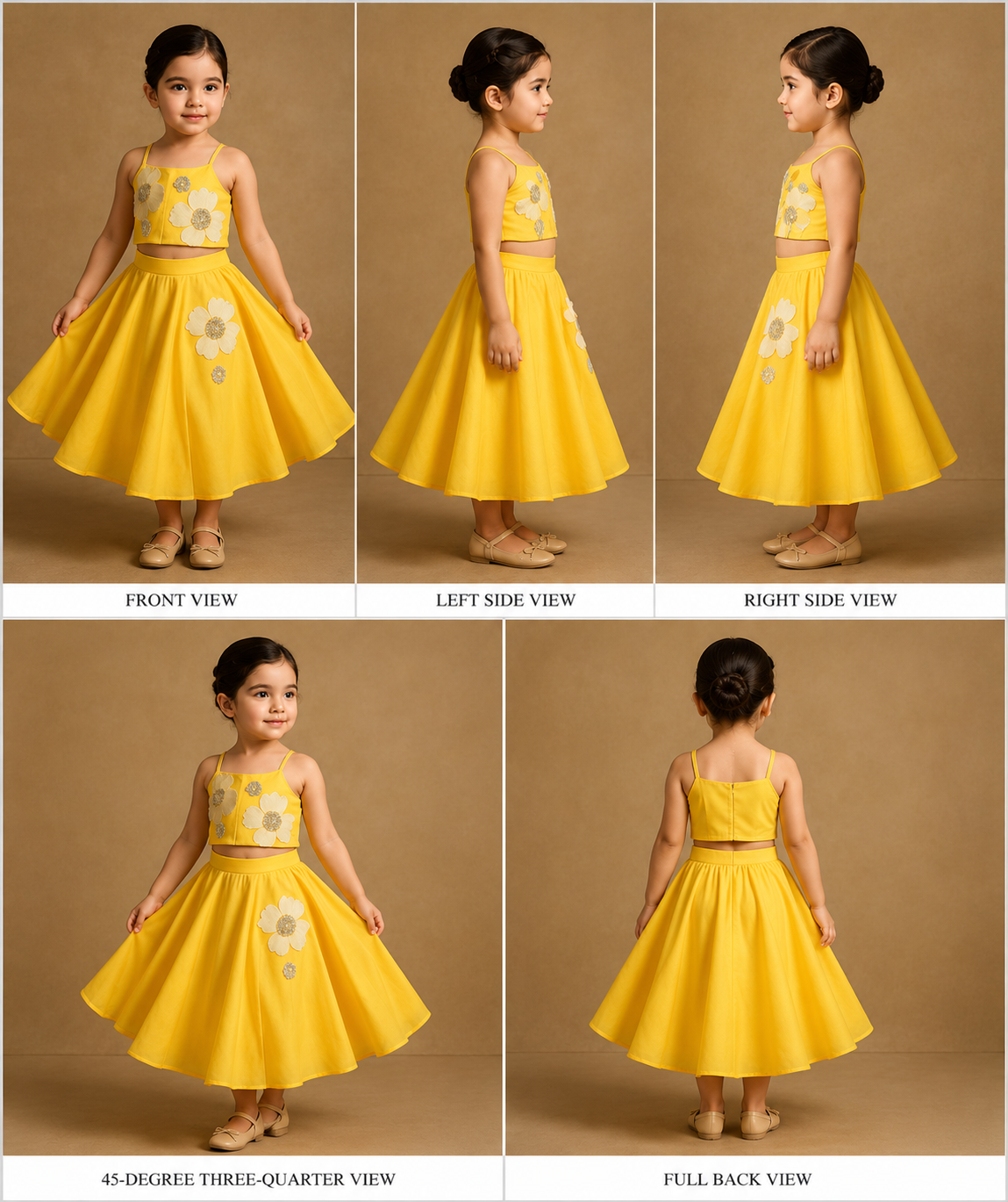Pre Order: Exclusive Yellow Floral Embroidered Lehenga