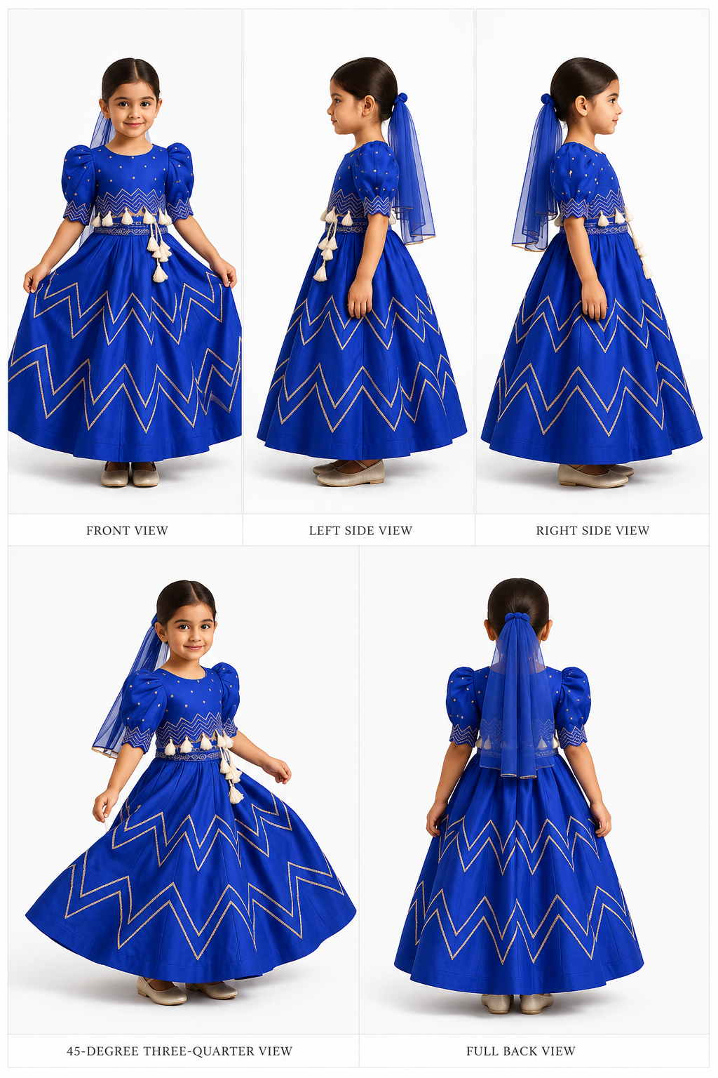 Pre Order: Embroidered Top And Lehenga With Net Dupatta