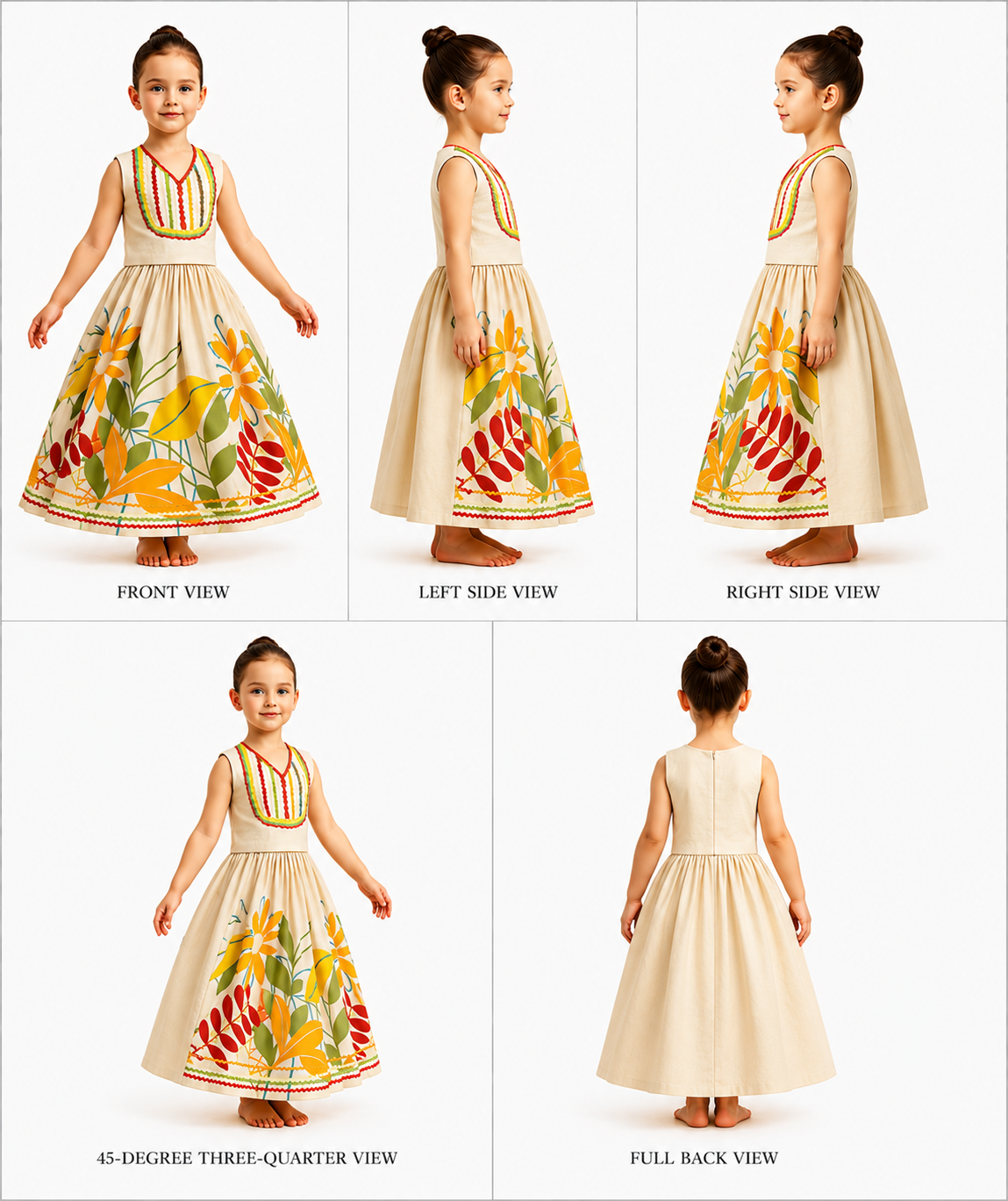 Pre Order: Multicolour Lace Detailed Top And Printed Lehenga