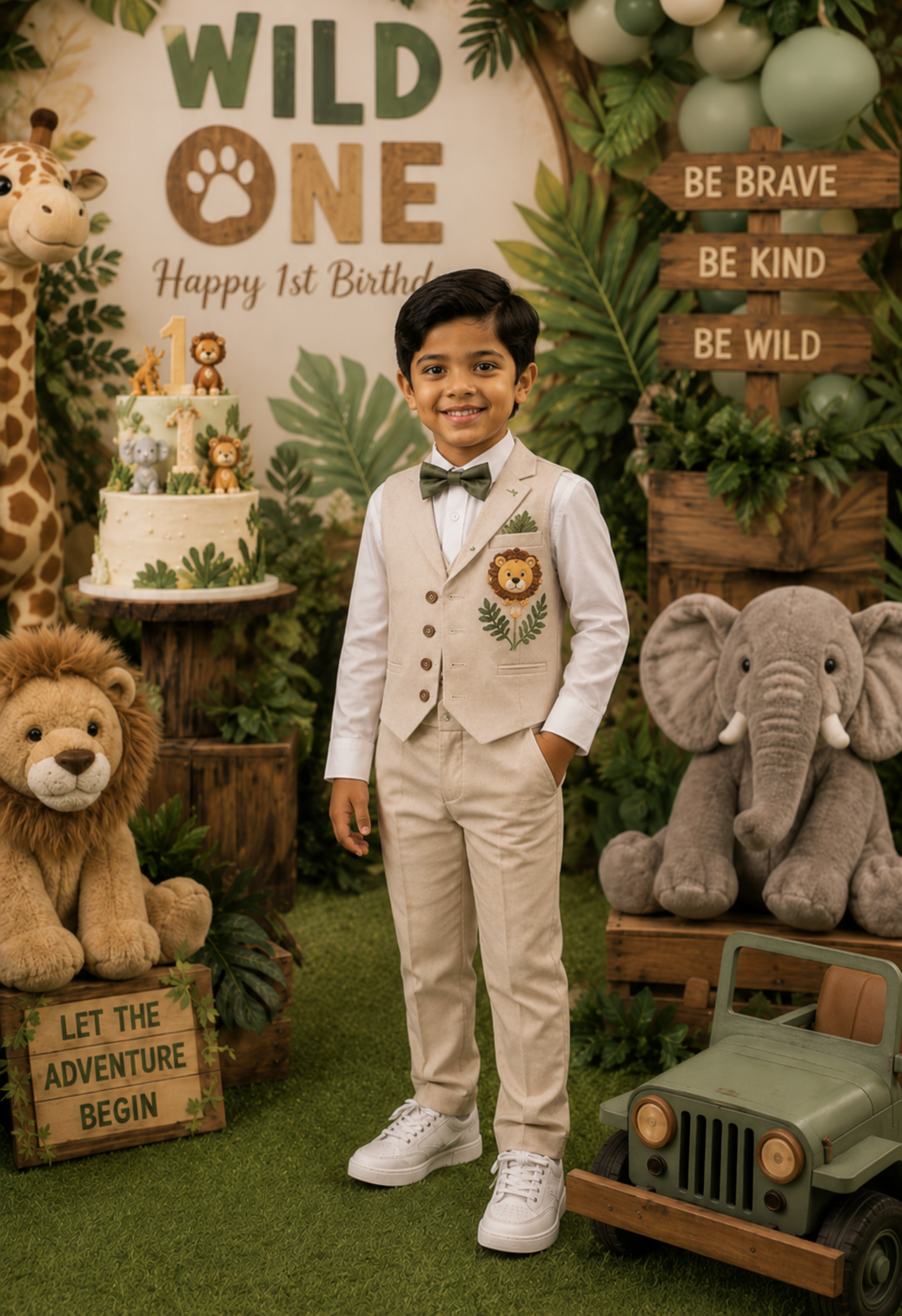 Pre Order: Safari Prince Vest Set