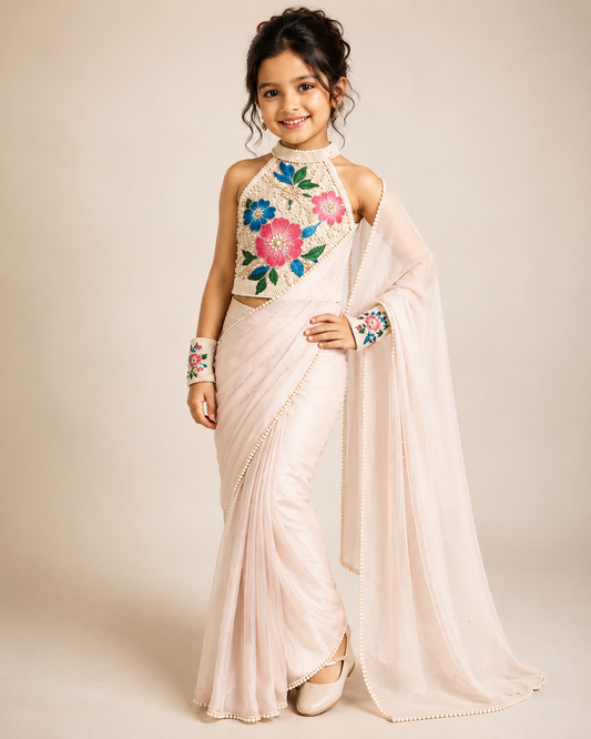 The Contemporary Blush Saree