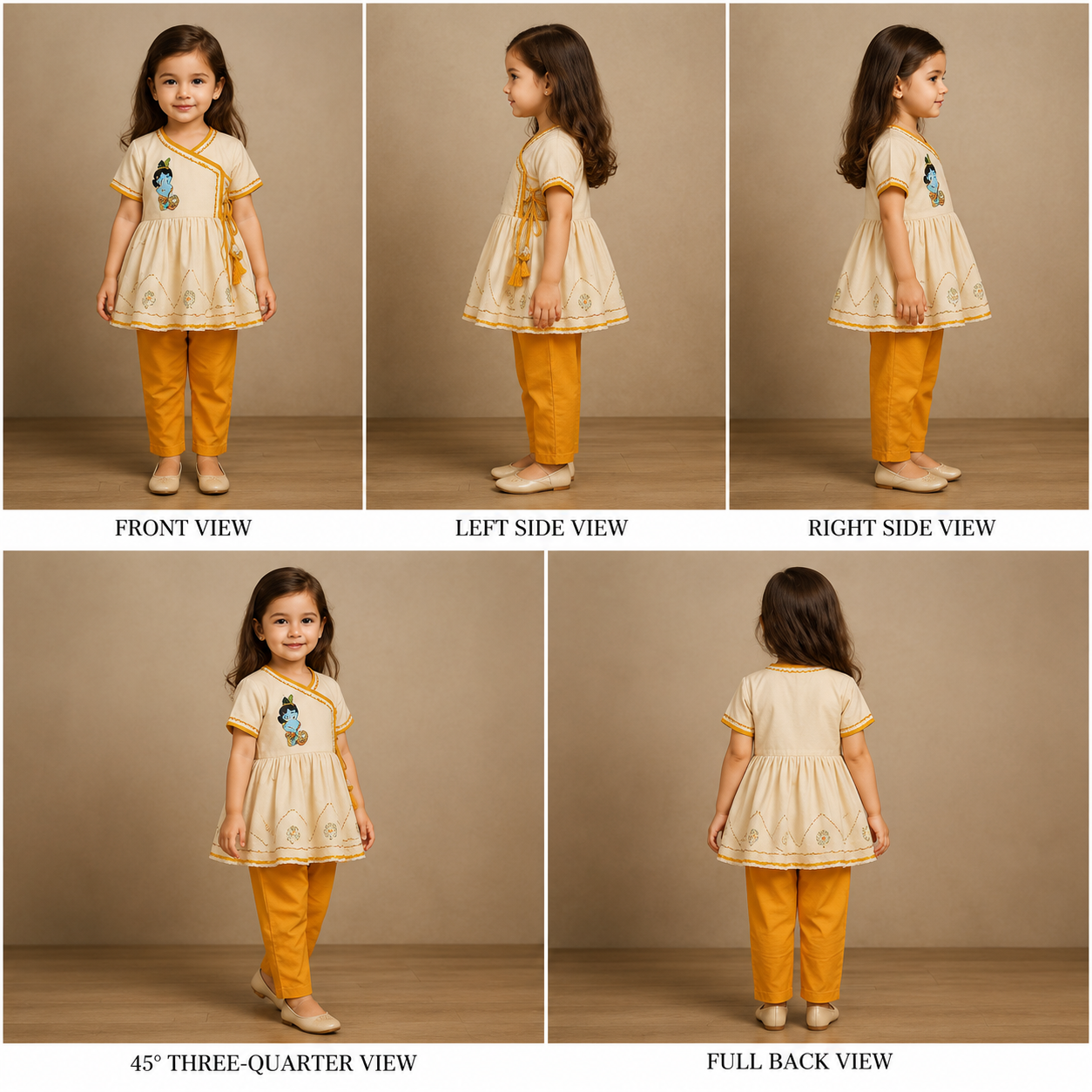 Pre Order: Krishna Hand Painted Top With Pant
