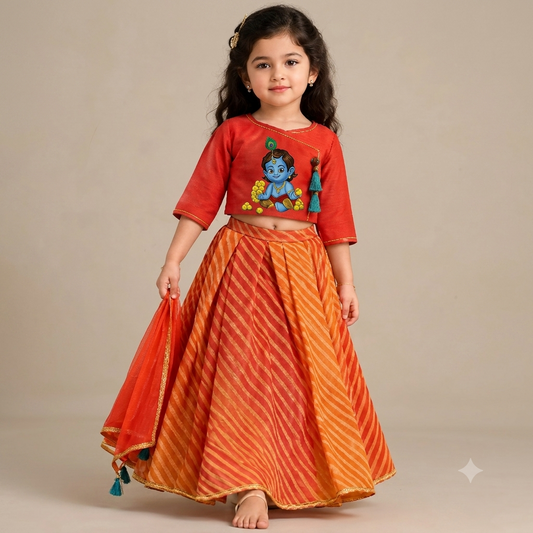 Pre Order: Radha Kumkum Lehenga Set