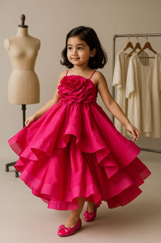 Pre Order: Exclusive Glamorous Pink Trail Gown