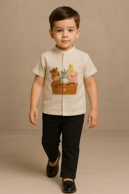 Pre Order: UNISEX Farm Hand Painted White Shirt