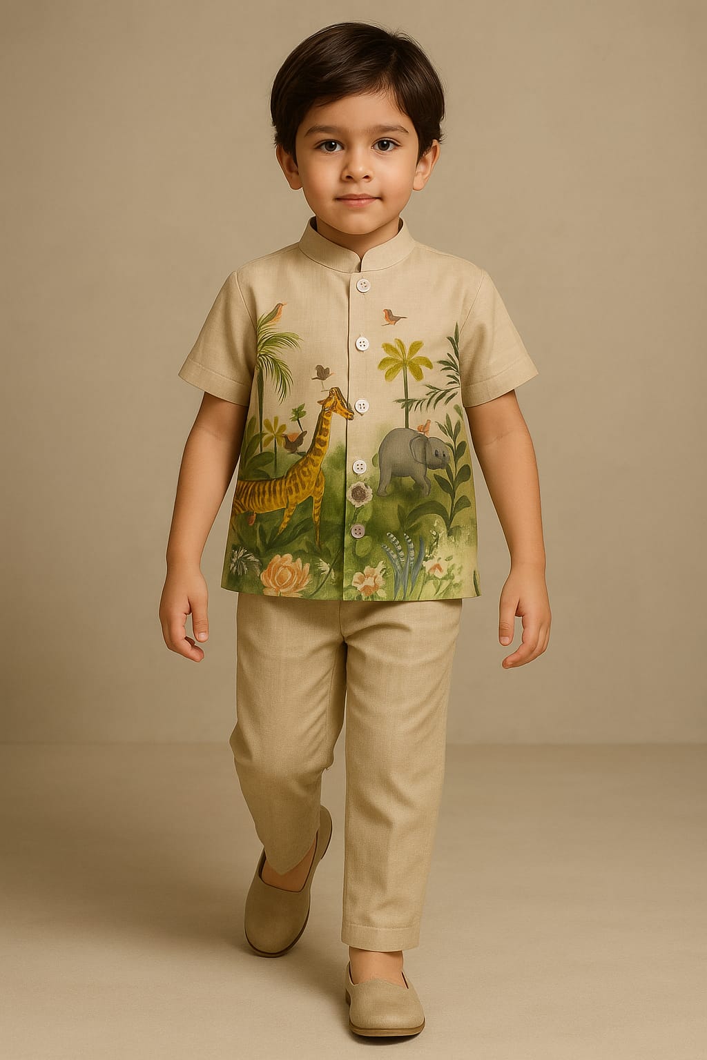 Pre Order: Jungle Hand Painted Shirt And Pant