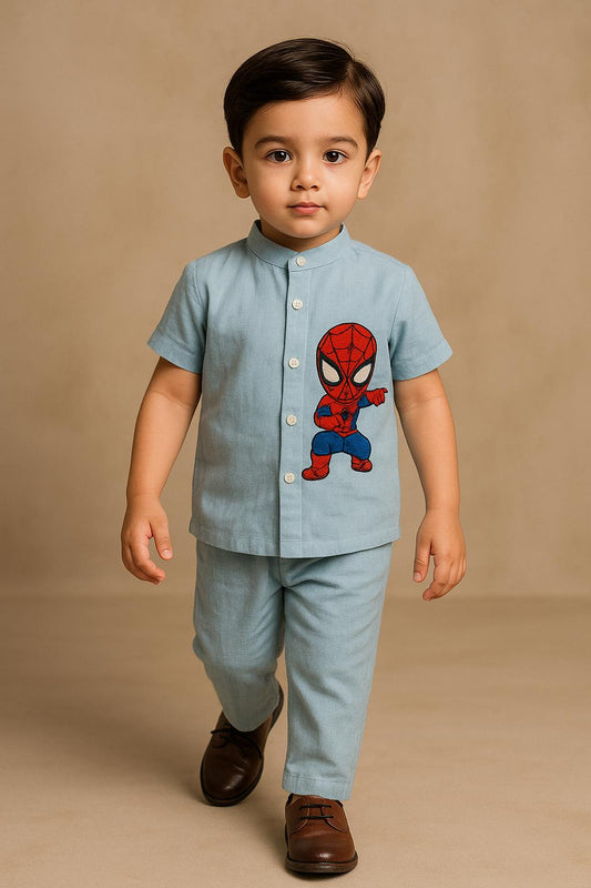 Pre Order: Spider-Man Hand Painted Shirt And Pant
