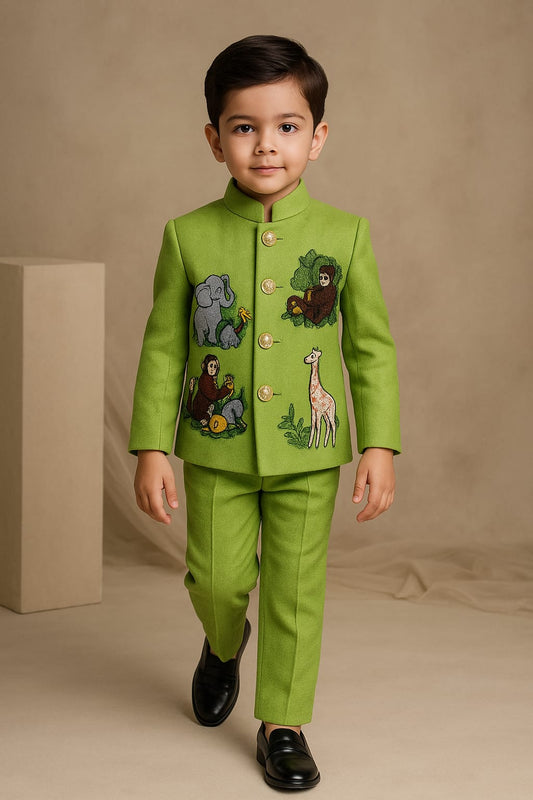 Pre Order: Green Jungle Embroidered Set