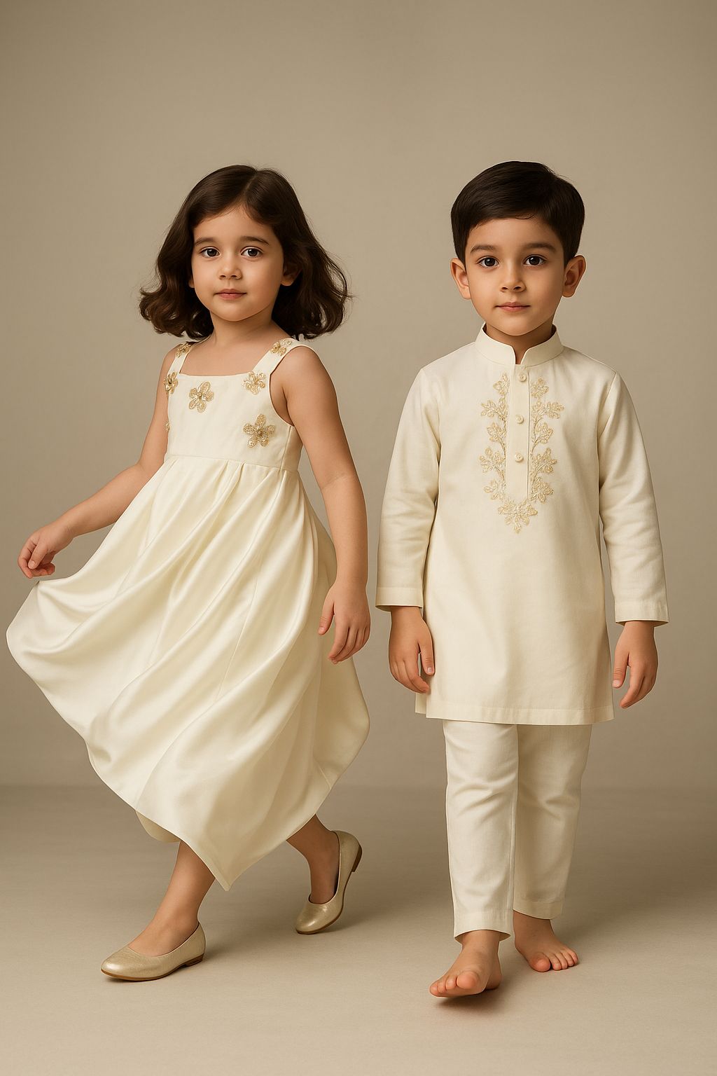 Priority (Girl) Pre Order: Embellished Pleated Dhoti Style Dress