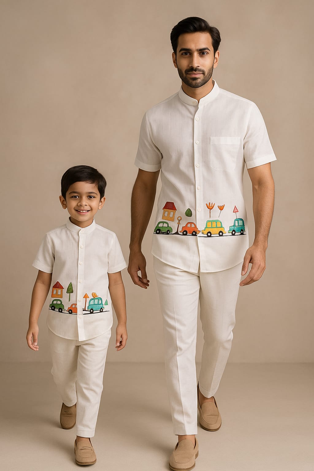 Pre Order: UNISEX Car Hand Painted White Shirt