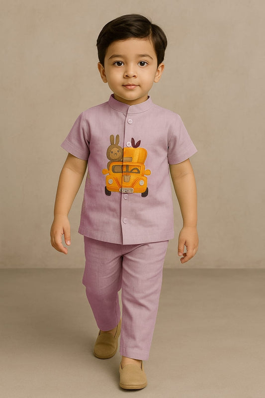 Pre Order: Lavender Farm Hand Painted Coord Set