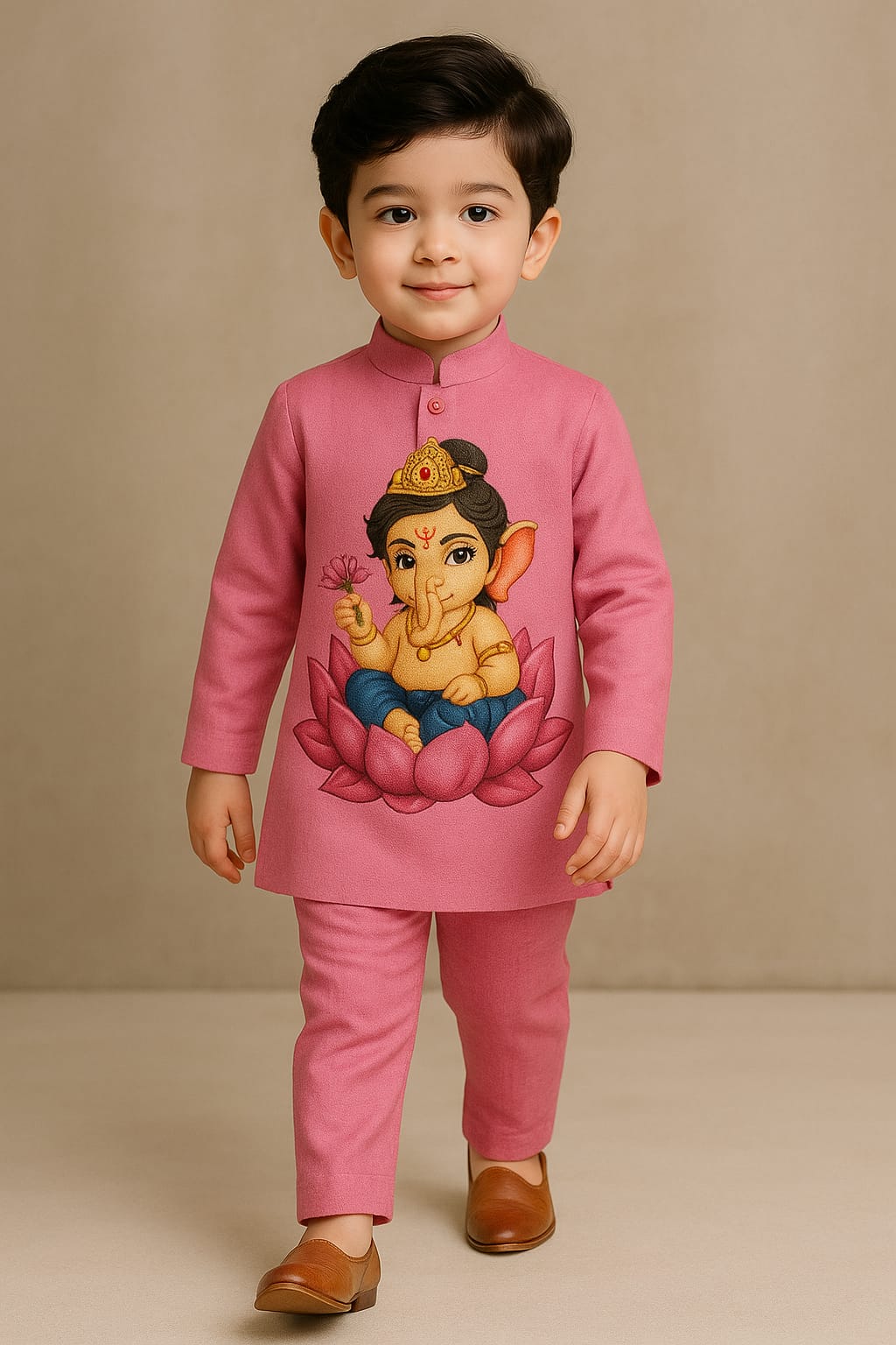 Pre Order: Onion Ganesh Kurta Set