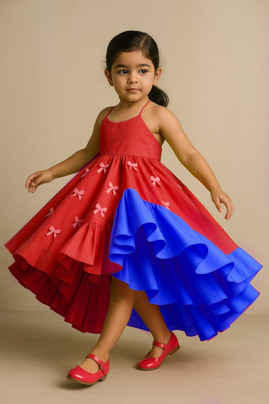 Pre Order: Exclusive Dual Tone High Low Gown