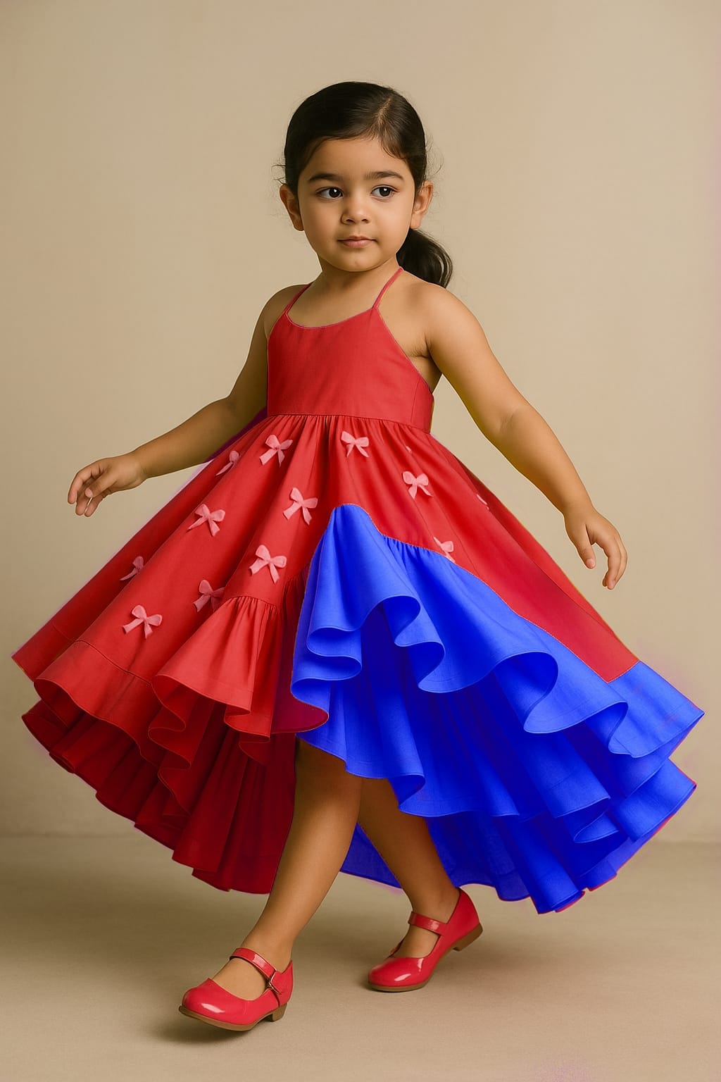 Pre Order: Exclusive Dual Tone High Low Gown