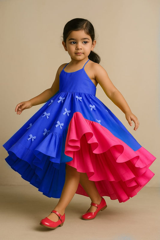 Pre Order: Exclusive Dual Tone High Low Gown