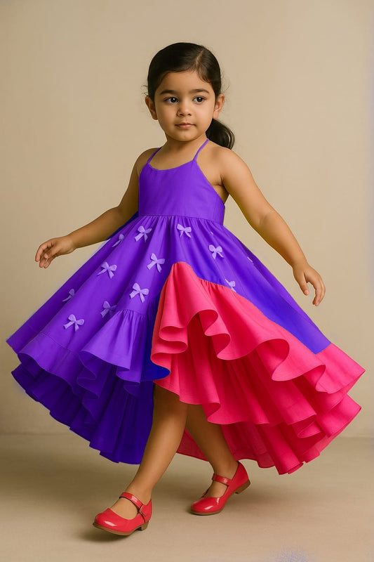 Pre Order: Exclusive Dual Tone High Low Gown