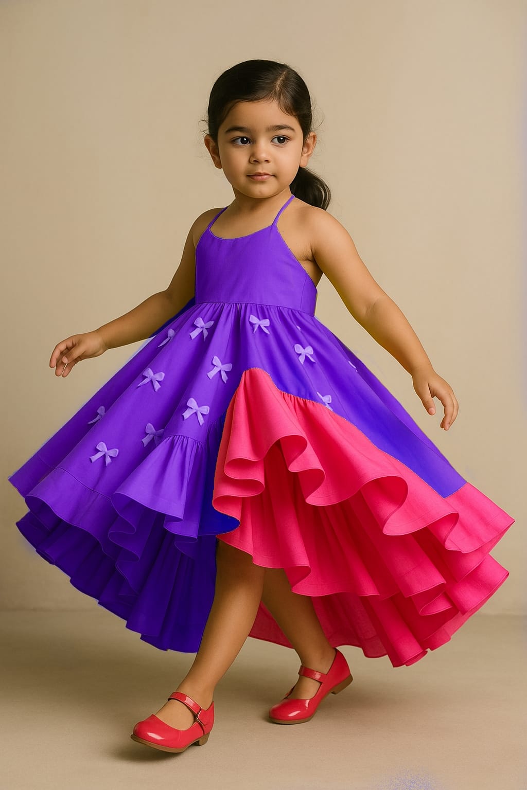 Pre Order: Exclusive Dual Tone High Low Gown