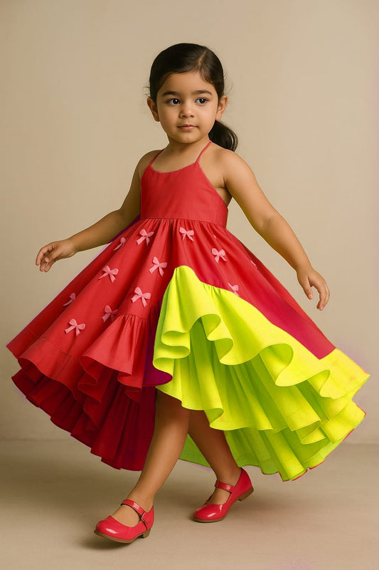 Pre Order: Exclusive Dual Tone High Low Gown