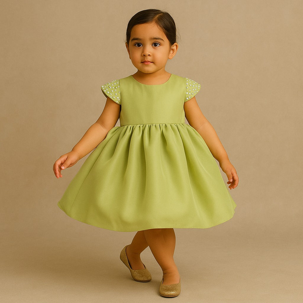 Pre Order: Green Embellished Dress