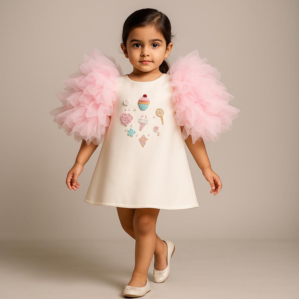 Pre Order: Candies Embroidered And Embellished Dress