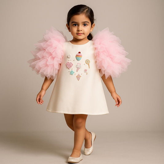 Pre Order: Candies Embroidered And Embellished Dress