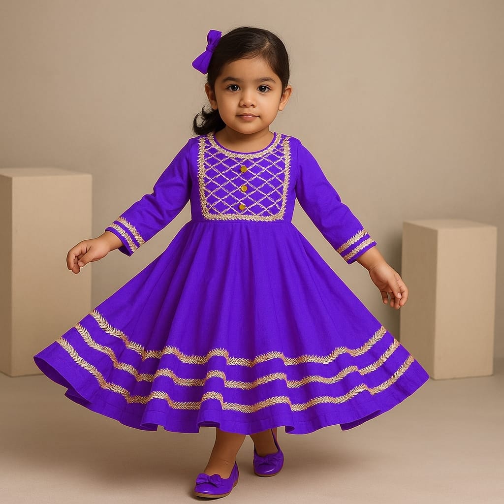 Pre Order: Gorgeous Gota Lace Work Anarkali Gown