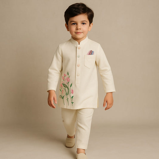 Pre Order: Embroidered Sherwani And Pant