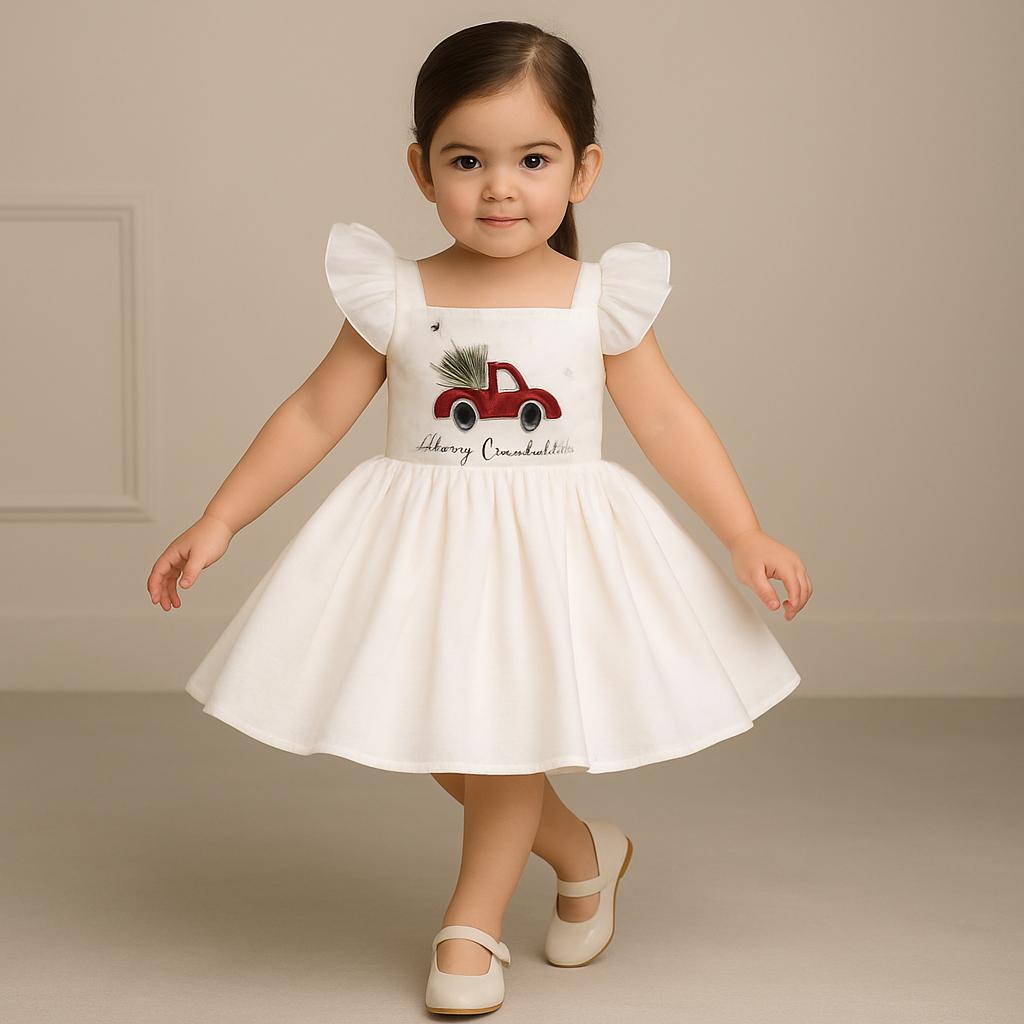 Pre Order: Christmas Red Car Dress