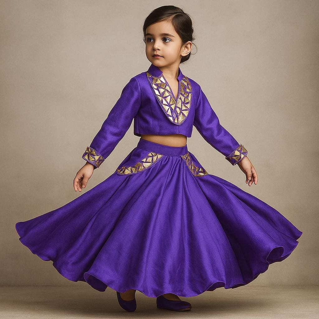 Pre Order: Embellished Top And Lehenga