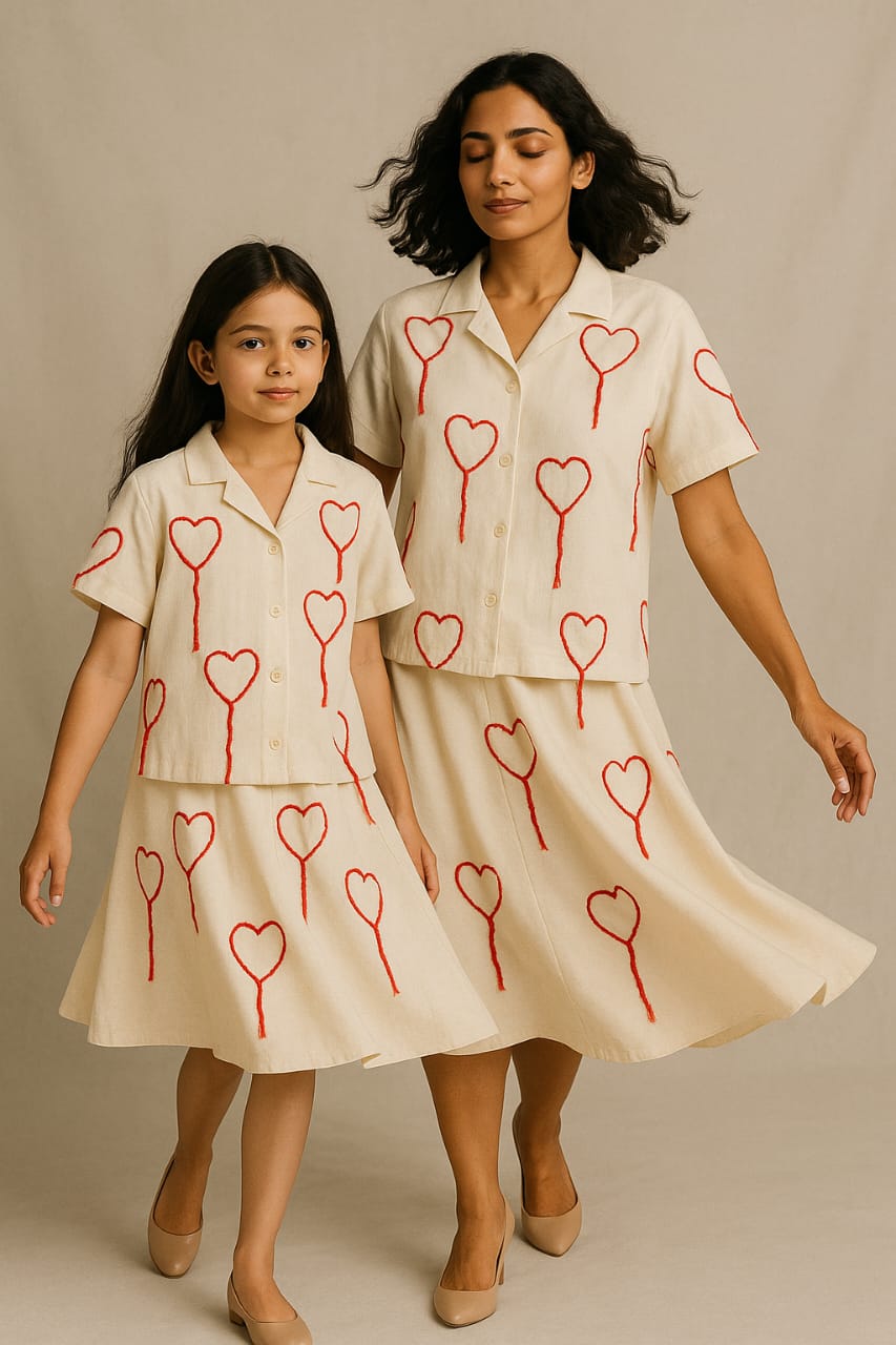 Pre Order: Red Heart Embroidered Set