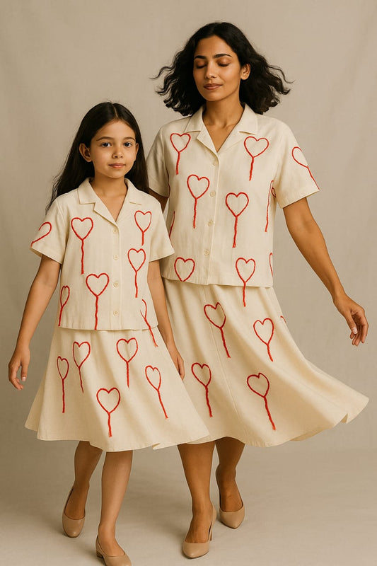 Pre Order: Red Heart Embroidered Set