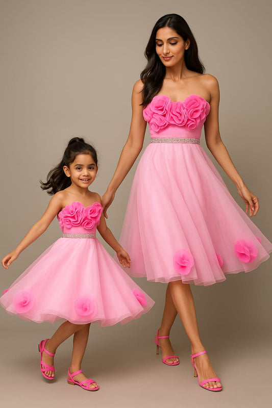 Pre Order: Pink Handmade Floral Dress