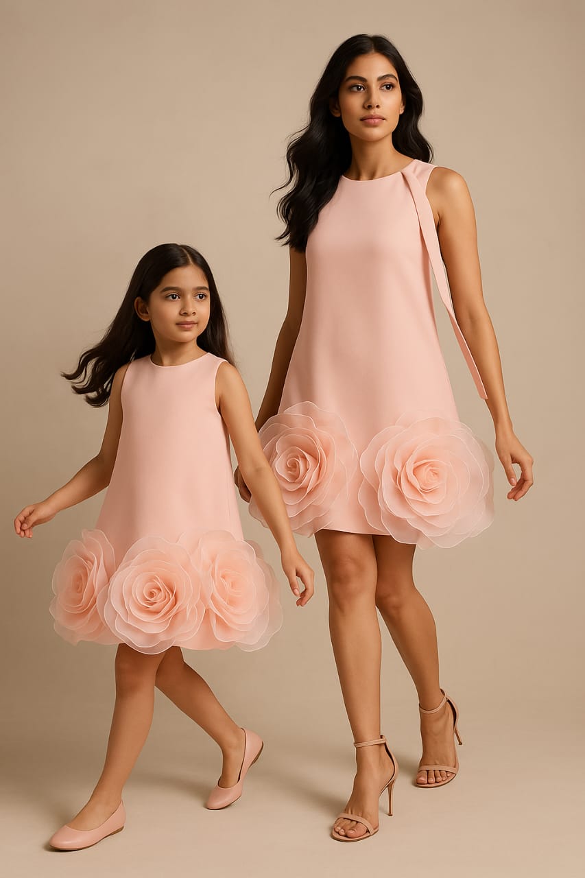 Pre Order: Peach Rose Dress