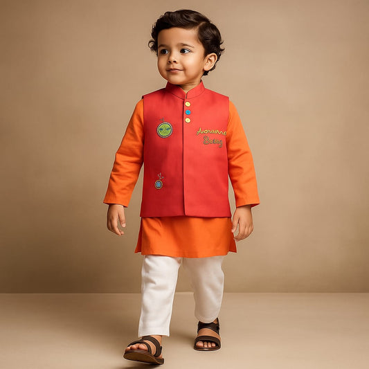 Pre Order: Red Beads Embroidered Jacket