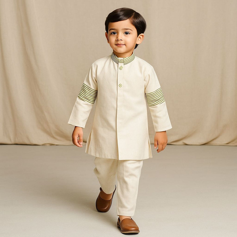 Pre Order: Off White Kurta With pajama