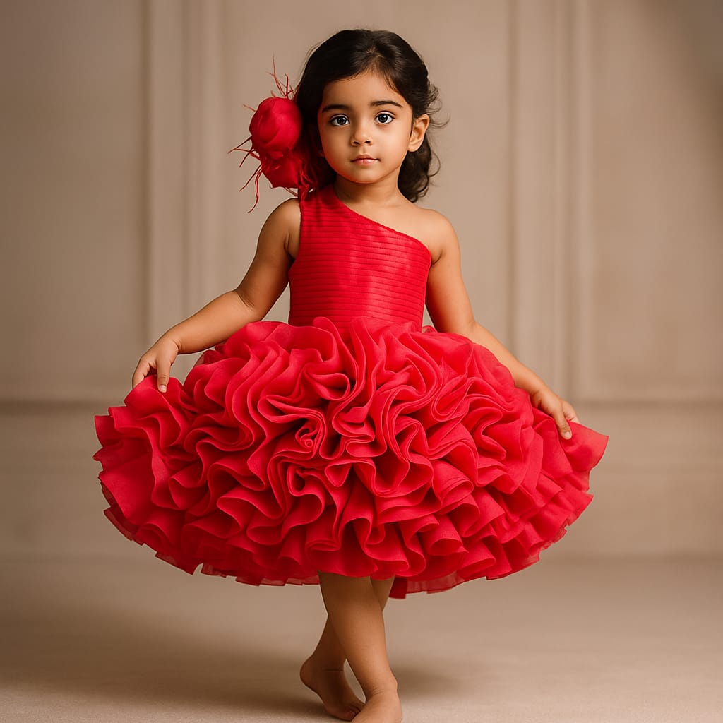 Pre Order: Pink One Shoulder Embellished Dress