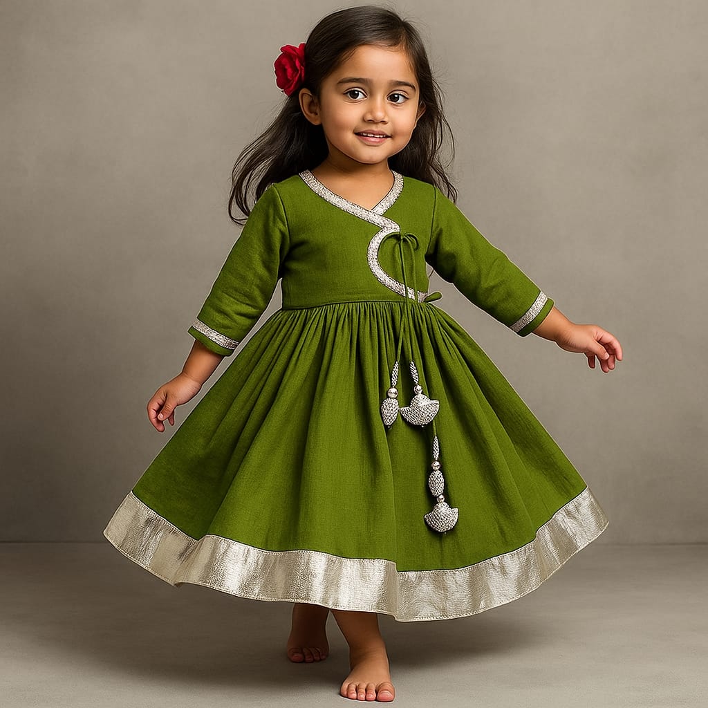 Pre Order: Front Dual Knot Mehendi Kurti