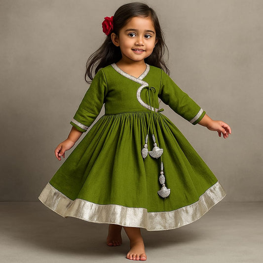 Pre Order: Front Dual Knot Mehendi Kurti